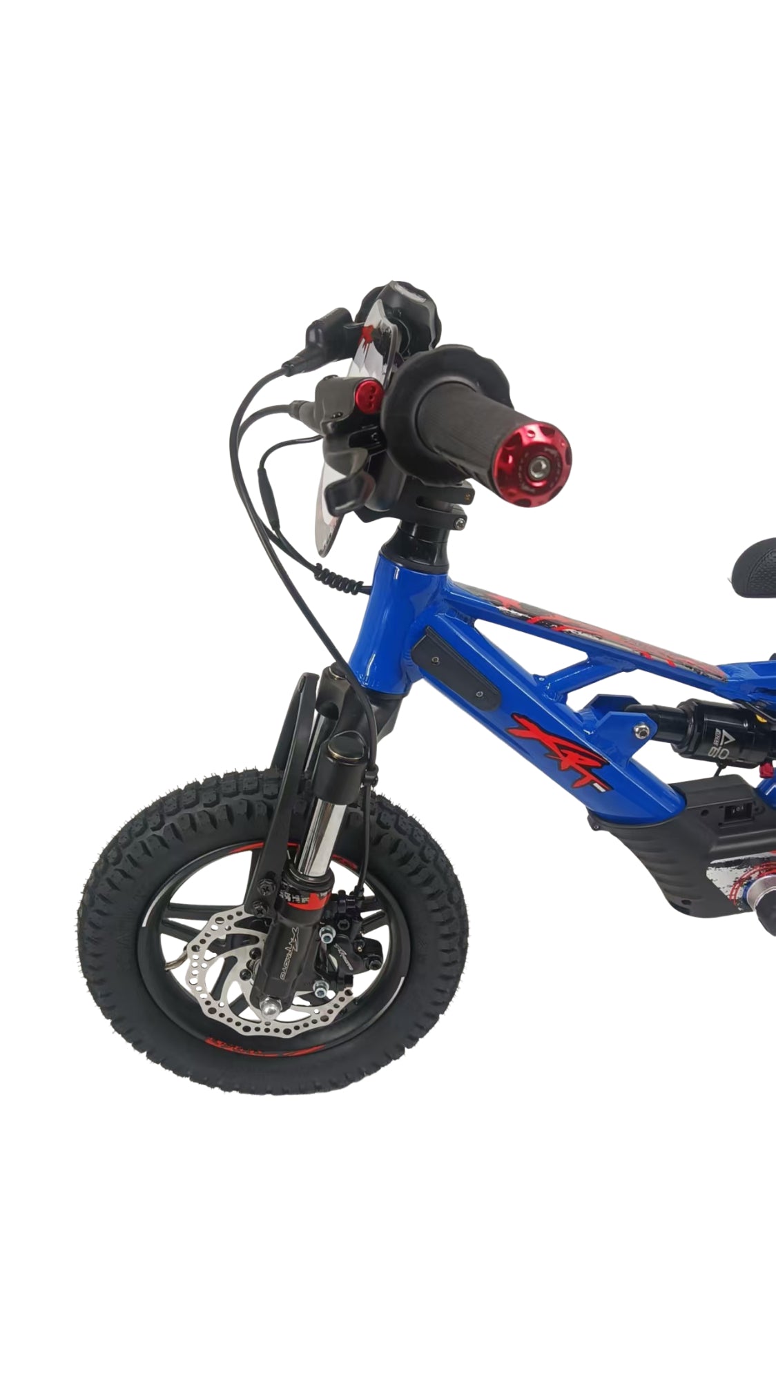 stacyc front_fork_12in_Fury_PRO-X_front_suspension_36v_electric_balance_bike_full_suspension