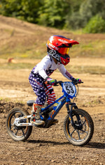 xrt moto pure speed pro-x 52v 500w 16in stacyc kids electric bike full suspension