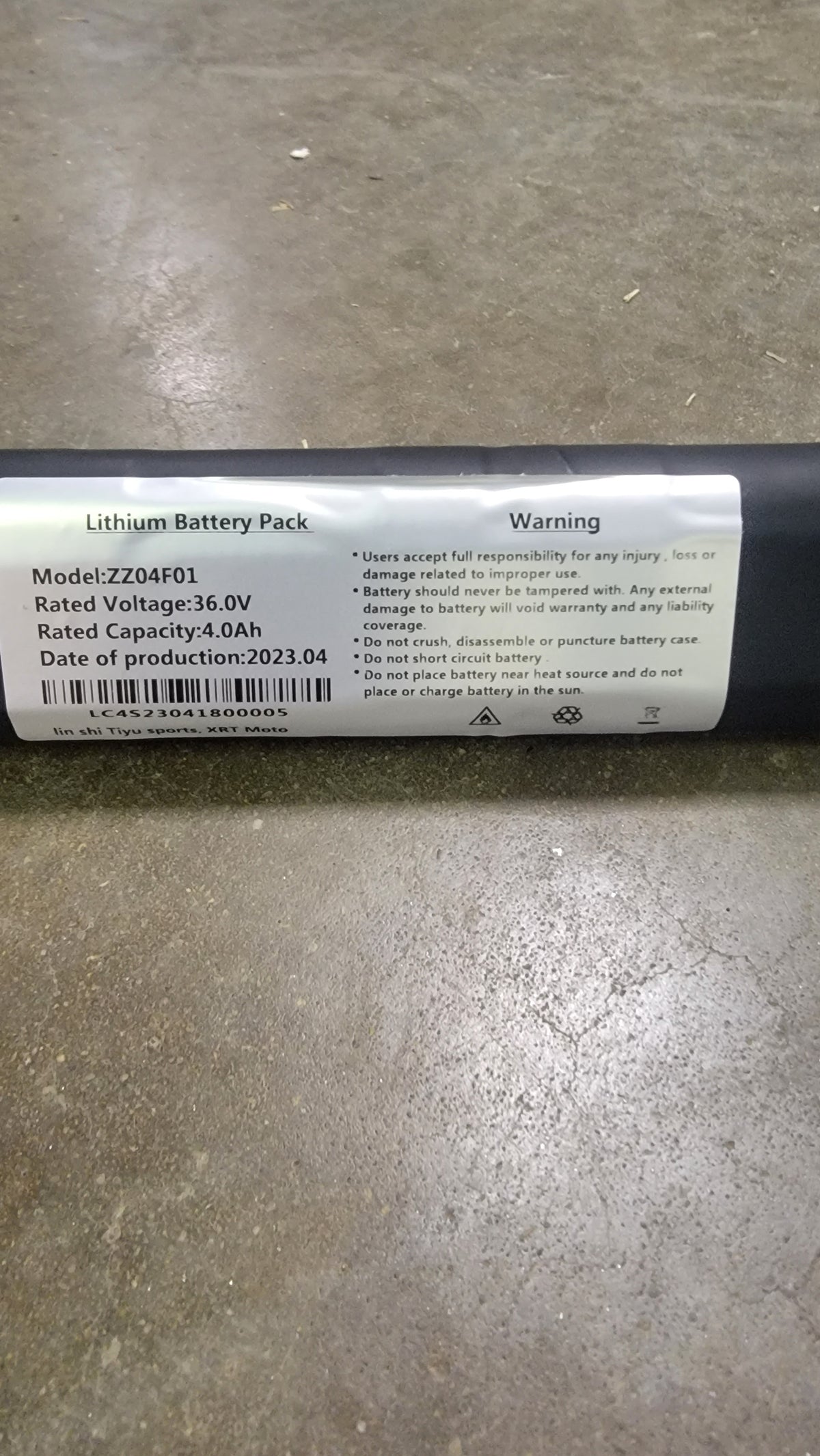 36 volt 4 amp battery