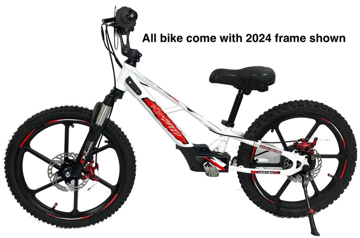 Purspeed 20" Kids electric bike white