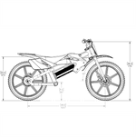 SYNDYT SYR 200 20" E Balance Bike. 48 Volts. 15 AH. 500 Watts. 10, 15, 20mph