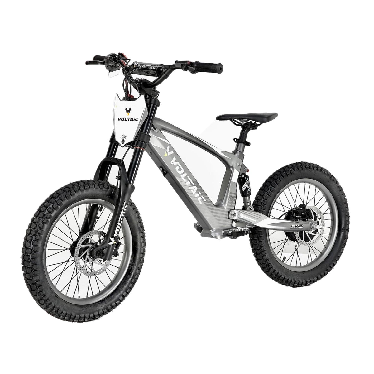 Voltaic Flying Fox 18" Kid's Electric Bike Gray